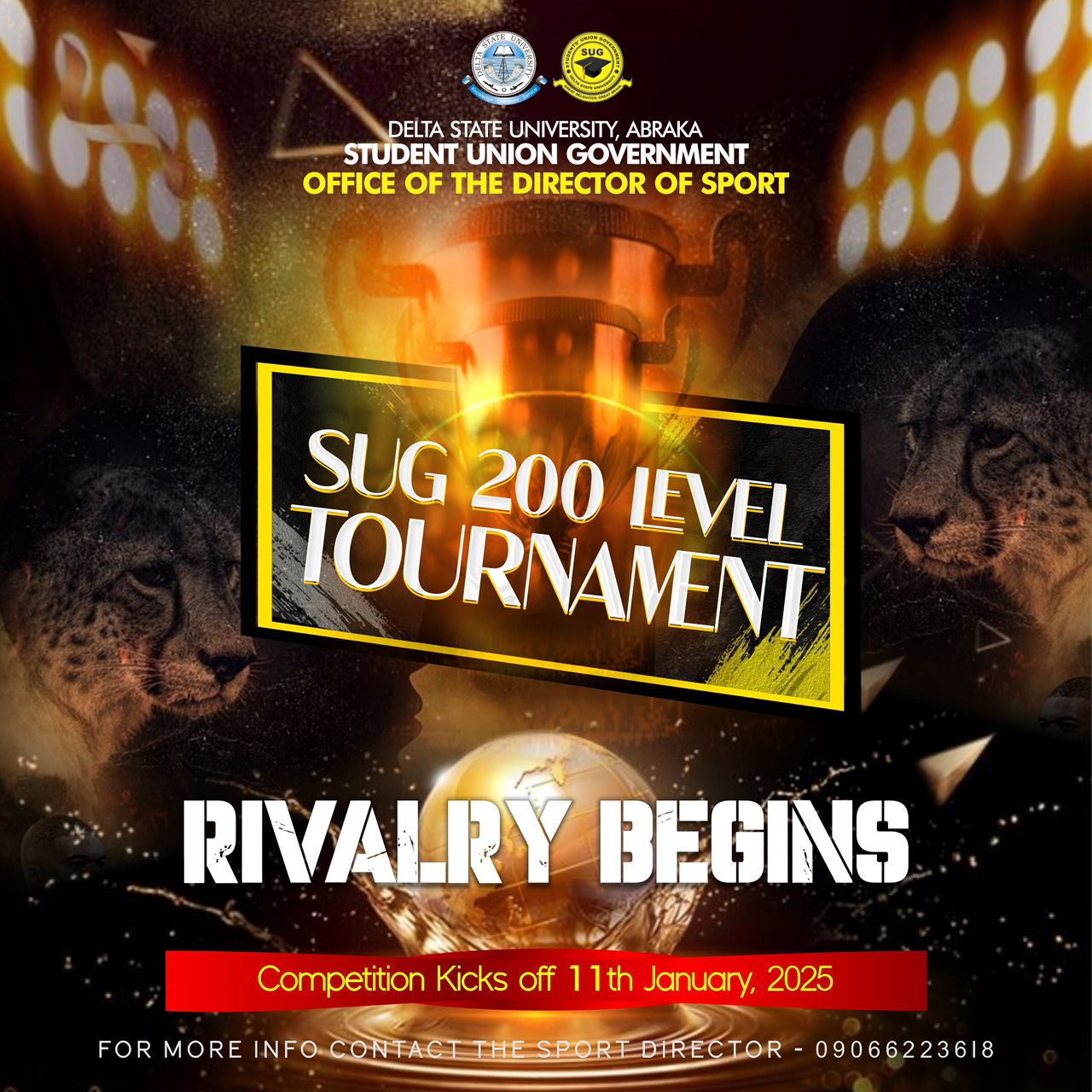 SUG TOURNAMENT FOR 200 LEVEL